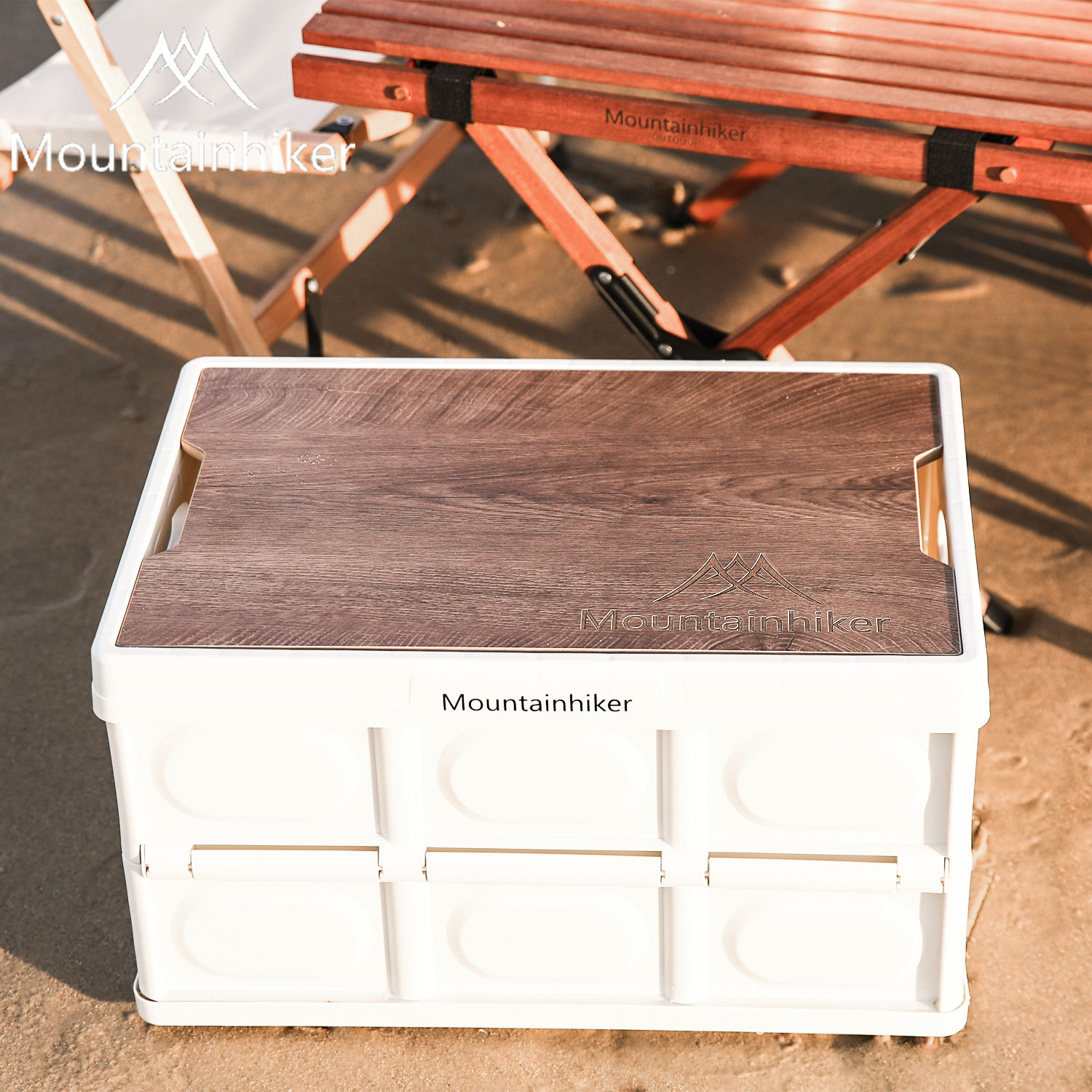 Outdoor portable camping self-driving tour car large size finishing household folding mobile storage box storage white box