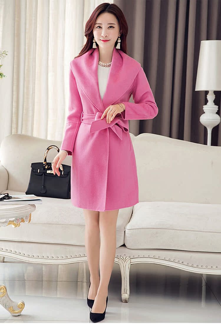 Thương hiệu nổi tiếng dành cho nữ cao cấp 2018 thu đông 2018 Phụ nữ mới 100% len hai mặt áo khoác cashmere áo khoác uniqlo nữ