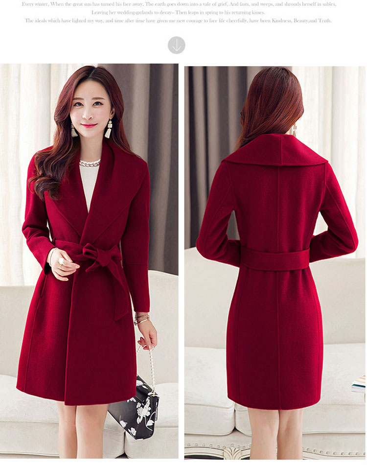 Thương hiệu nổi tiếng dành cho nữ cao cấp 2018 thu đông 2018 Phụ nữ mới 100% len hai mặt áo khoác cashmere áo khoác uniqlo nữ