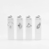 Original handmade pure white explosion-proof household pulley disposable cricket grasshopper grinding wheel flint lighter