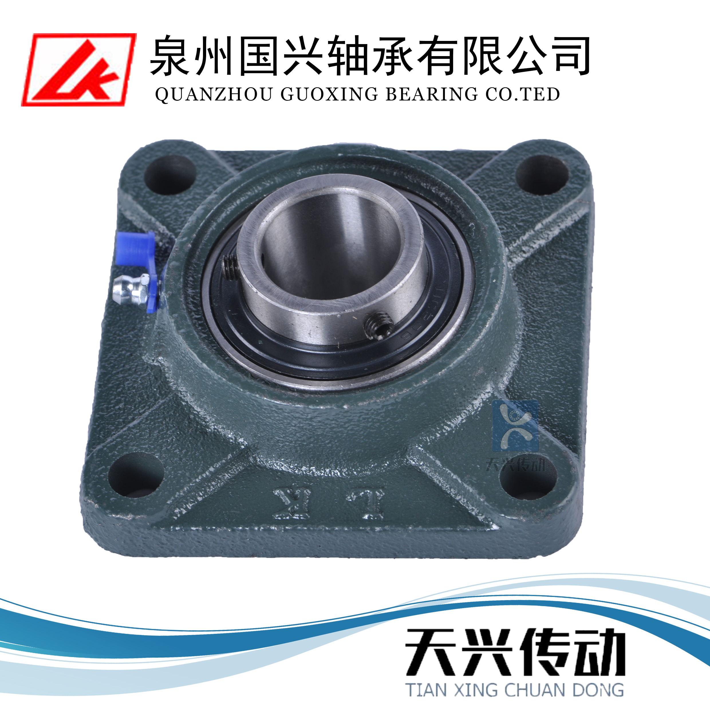 LK with square seat outer spherical bearing heavy cast iron steel shaft shell UCF203 204 205 206 207 208