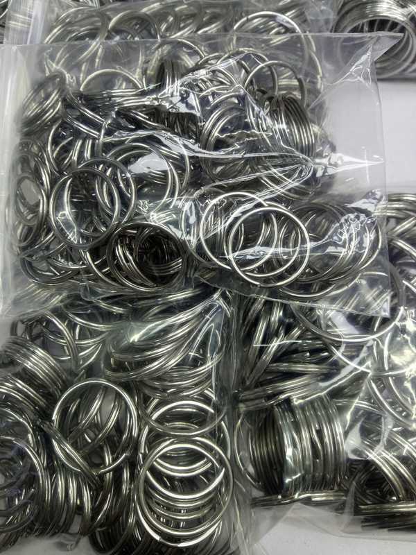 25.30.35mm 304 Stainless Steel Key Rings, Flat Circle Keychains, Key Rings, Key Buckles, 100 Pieces 
