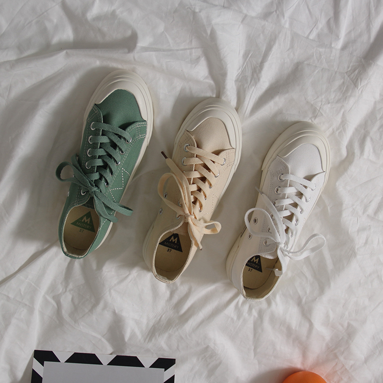 Giày vải mới 2018 nữ sinh viên phiên bản Hàn Quốc hoang dã của phong cách Harajuku ulzzang retro cổng gió chic chic giầy sneaker nữ