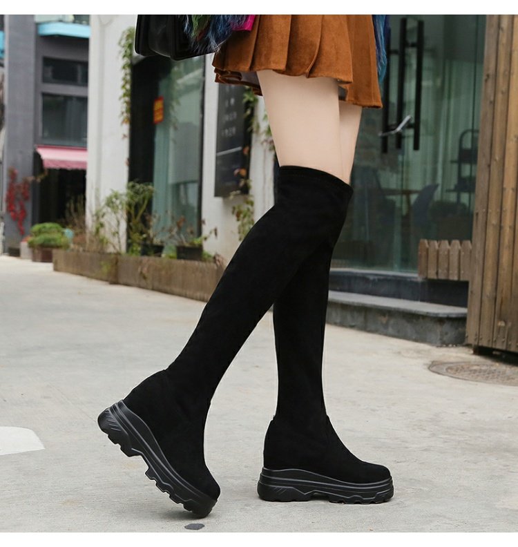 Giày nữ dài qua đầu gối mùa thu và mùa đông giày boot