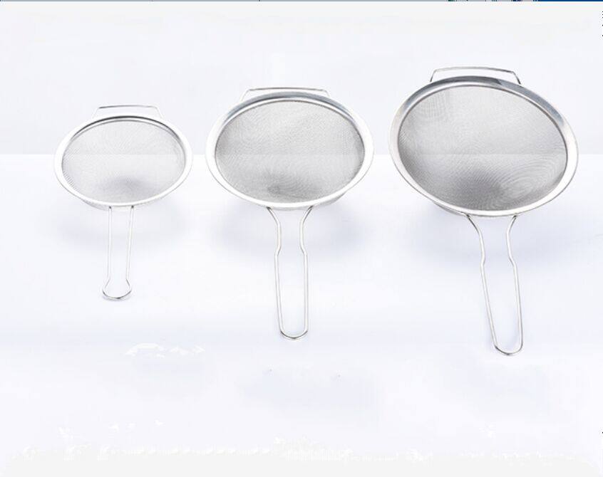 Stainless steel fried colander household strainer mesh sieve large noodle spoon filter mesh leaking spoon oil leak restaurant oil grid