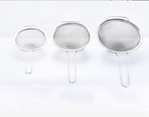 Stainless steel frying colander Household skimmer mesh screen Large fishing spoon filter net leakage net spoon Oil leakage hotel oil grid