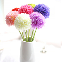 Simulation green onion ball flower hydrangea single European simple pastoral home living room floor-to-ceiling fake flower silk flower decorative flower
