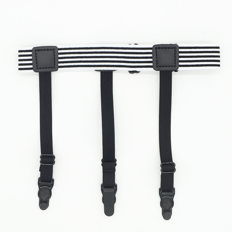 Unisex chính thức mặc cổ áo trắng phù hợp với áo sơ mi kẹp áo chống nhăn chống trượt áo sơ mi kẹp đùi vành đai garter dây nịt đùi