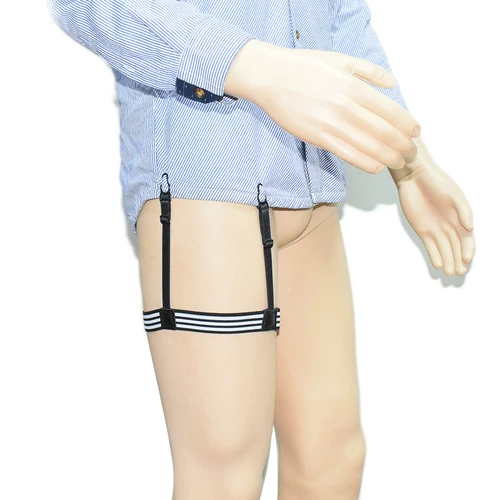 Универсальный классический костюм подходит для мужчин и женщин, рубашка, нескользящая портупея на ногу, эффект подтяжки