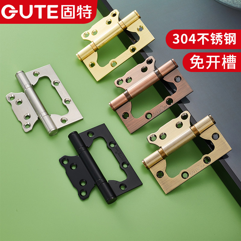 Goosefree 304 stainless steel primary and secondary hinge 4 inch room door loose-leaf wooden door silent bearing thickened folding page