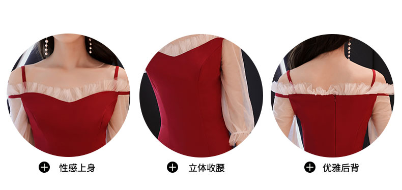 Robe de soirée      manchon de lanterne - Ref 3212323 Image 8