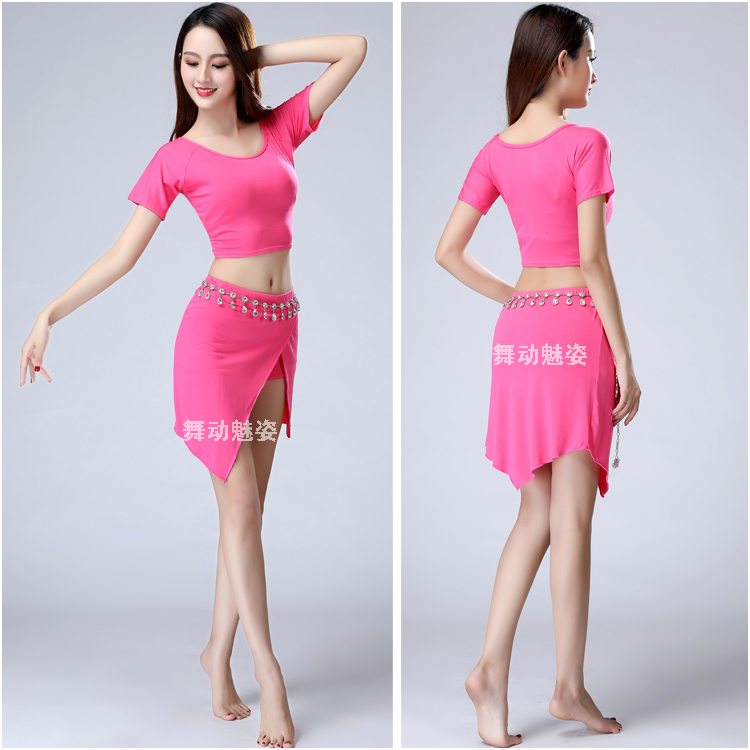 Trang phục múa bụng 2019 mới Quần áo tập múa bụng mùa xuân và mùa hè cho người mới bắt đầu - Khiêu vũ / Thể dục nhịp điệu / Thể dục dụng cụ váy nhảy cha cha