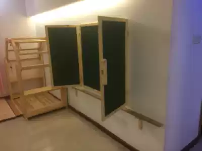 Solid wood frame folding shape black green single-sided double-sided blackboard professional custom blackboard