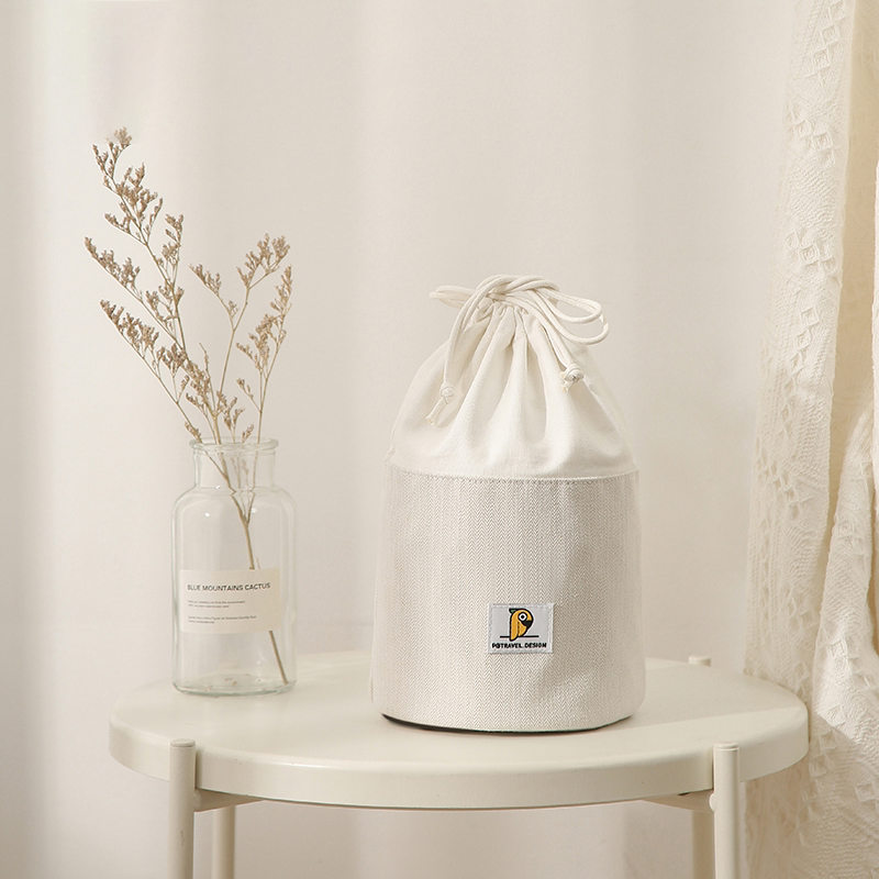 Lazy cosmetic bag female large capacity portable travel travel net red drawstring waterproof storage bag ins wind super fire