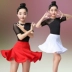 Quần áo mới cho trẻ em váy khiêu vũ Latin mùa xuân và mùa hè Quần áo tập nhảy tay ngắn phù hợp với màn trình diễn của trẻ em - Trang phục
