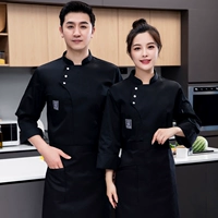 Черный лонгслив, фартук