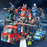 Трансформер, конструктор, транспорт, робот, интеллектуальная игрушка, головоломка для мальчиков и девочек, мелкие частицы, подарок на день рождения