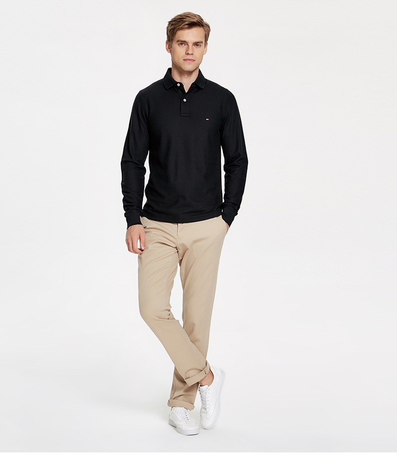 Áo thun nam tay dài mùa thu 2018 của TOMMY HILFIGER - MW0MW08537OF áo polo đẹp