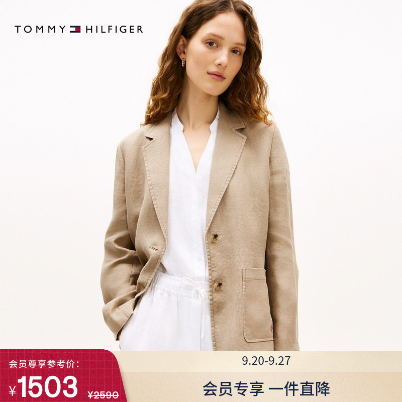 Tommy26 Autumn and Winter Women's Comfortable Linen Blend Urban Casual Work Clothing Notch Lapel Suit Jacket Tommy26 Autumn and Winter Women's Comfortable Linen Blend Urban Casual Work Clothing Notch Lapel Suit Jacket
