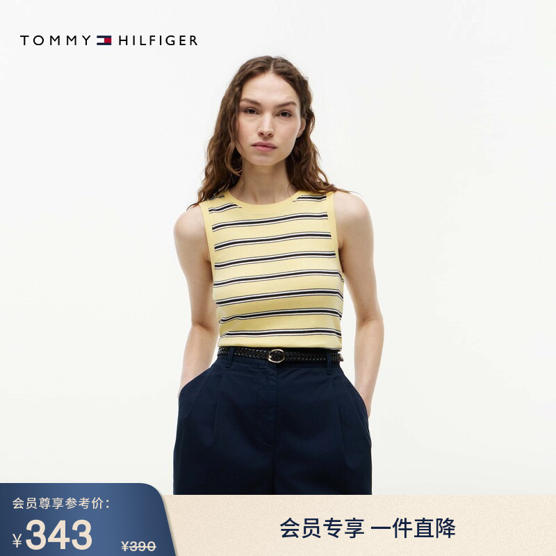 Tommy26 New Summer Women's Fashion Pure Cotton Trendy Simple Embroidered Logo Inner Wear Slim-Fit Tank Top T-Shirt Tommy26 New Summer Women's Fashion Pure Cotton Trendy Simple Embroidered Logo Inner Wear Slim-Fit Tank Top T-Shirt