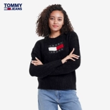 Tommy 21 New Products Spring и Summer's Simple Fashion Flag Flag Shroidery Short Version Casual свитер 09277