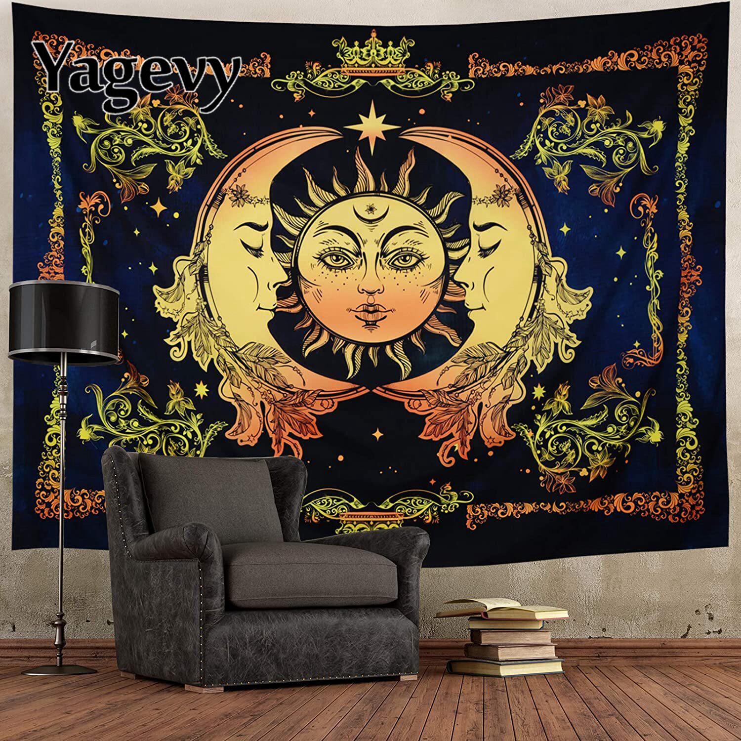 товар из китая 太阳民族风挂布印度曼陀罗东南亚家居布艺床单桌布壁挂曼达拉挂毯 Yagevy