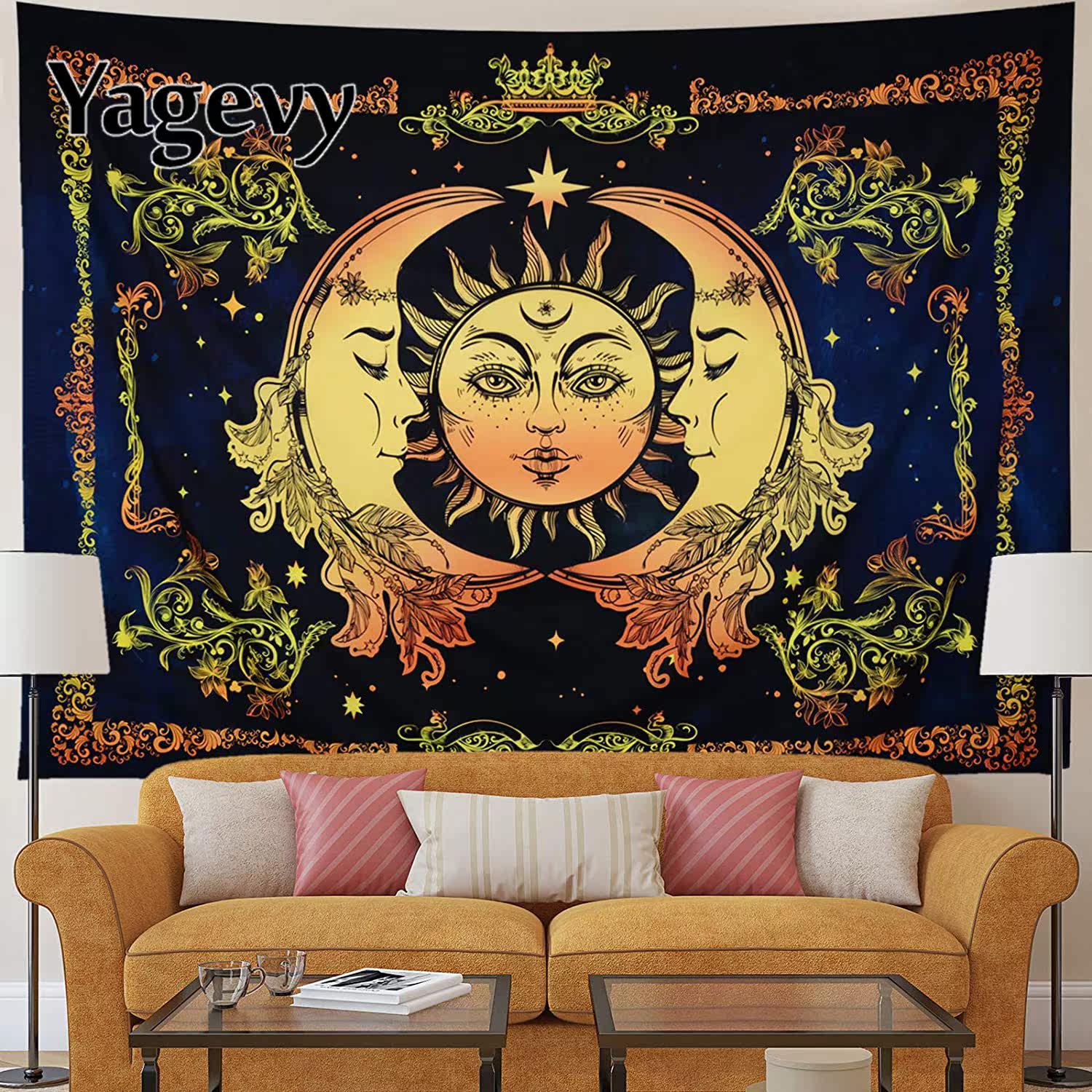 товар из китая 太阳民族风挂布印度曼陀罗东南亚家居布艺床单桌布壁挂曼达拉挂毯 Yagevy