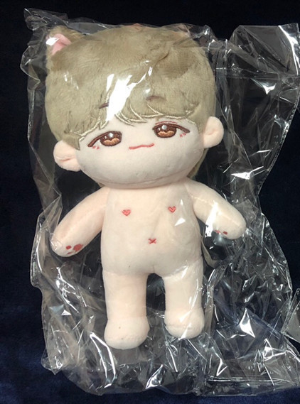 20Cm Gray Hair Minqiqinaked Baby -- No Clothes20cm Bulletproof Youth League Plush Doll Min Jiqi SUGA Zheng Haoxi JHOPE Doll doll Naked baby   goods in stock