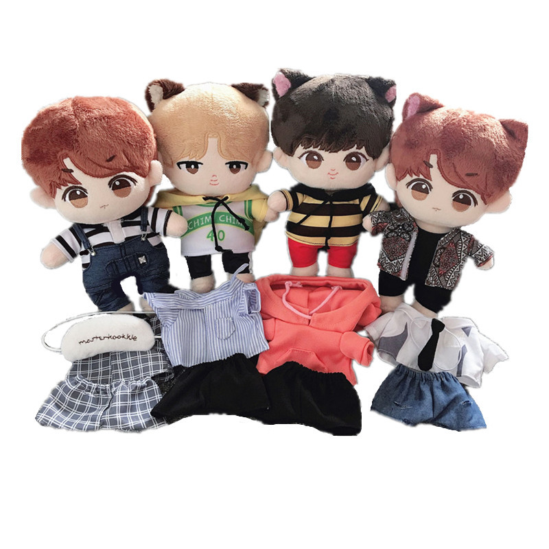 20cm Bulletproof Youth League Doll Stuffed Doll Park Ji-Eda Shengguo Jin Shuozhen Doll Clothes Baytanboy