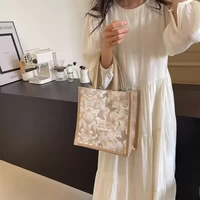 Маленький, полиуретановый, хаки, в цветочек