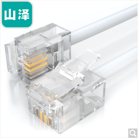 Sandze C28BWG-205C 2 core single - share pure copper telephone line with crystal head 5 m