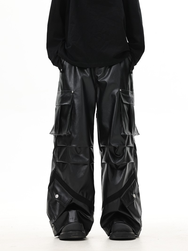 Elevate Your Style: Retro Techwear Glossy Cargo Pants - Product image 8