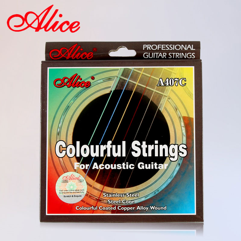 Alice Alice A407C Colour folk Guitar Strings Wood Guitar Polychrome Strings set strings