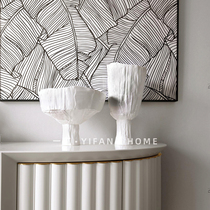 A new Chinese model room living room flower arrangement table ceramic high foot vase flower ware sales office soft decorations