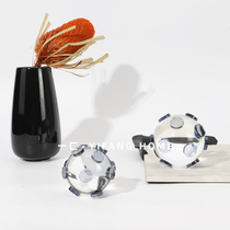 A Nordic simple modern light luxury crystal ball ornaments model house sales office living room study soft decorations