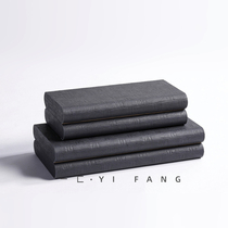 Yiyi simple leather grid pattern dark gray jewelry box model bedroom dressing room dressing table ornaments