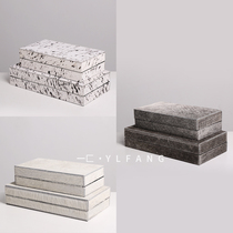 Yiyi modern light luxury spotted horse hair storage box model room sales department hotel cloakroom jewelry box ornaments