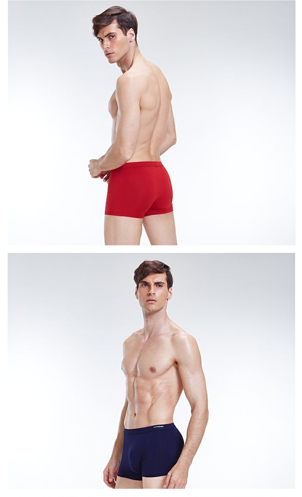 Red đồ lót đậu nam Boxer Thanh niên Trung bình Kích thước lớn Hộp quà tặng Bốn góc Quần short thoáng khí Đầu đàn ông Boxer nọi y cao cap