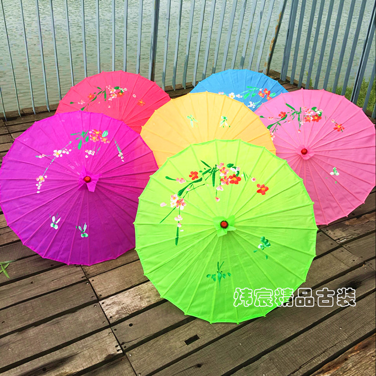 Chia Road Craft Cloth Umbrella Classical Silk Umbrella Large Red Transparent Umbrella Dancing Umbrella Performance Umbrella Photography Props Dance Umbrella