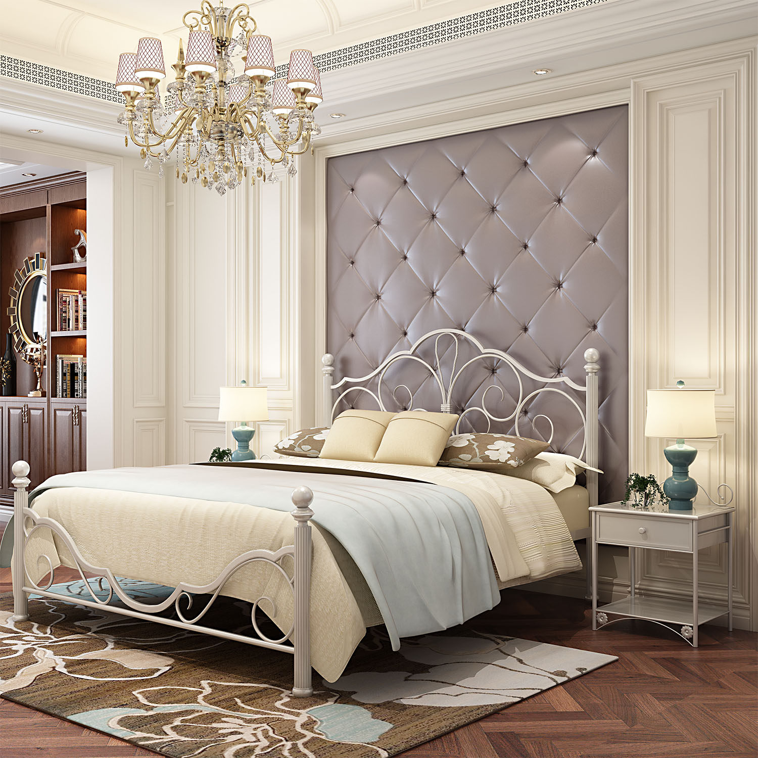 European Renaissance Iron Bed Bed & Bed Room Roof Roof Bed