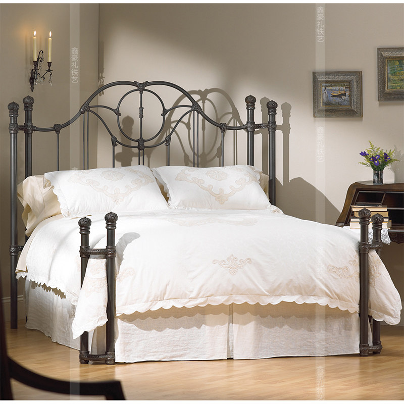 Nordic Iron Double Bed Reinforced and Thickened Simple Creative Iron Bed European Retro 1 5 m Iron Bed
