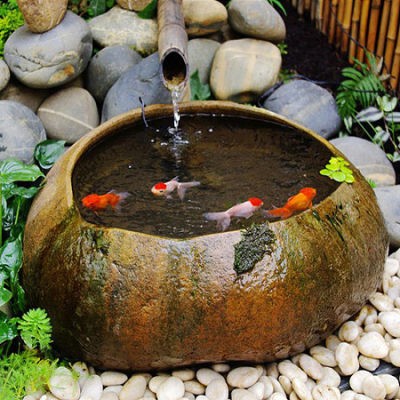 Pebble Fish Tank, Personalized Large and Small Stone, Vintage Creative Outdoor and Indoor Fish Pond, Courtyard Stone Basin 