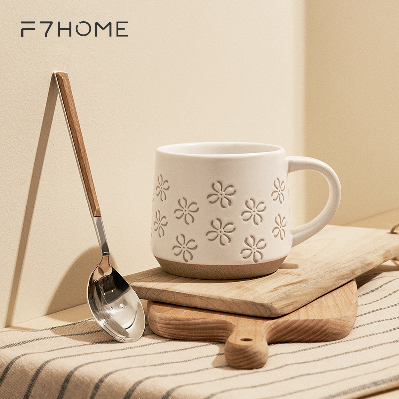 F7 Mark Cup is simple Nordic Creative Couple Office cute high - value ceramic cup household coffee cup