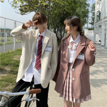 JK Jacket Suit DK Uniformed Male Couple Section Suit Spring Fall Class Day Ensemble Casual Loose White Little West Suit