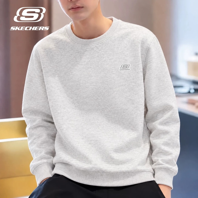 Skechers Sweatshirt Men's Round Neck Pullover Autumn New Long-Sleeved Youth Loose Casual Sports Top for Men Skechers Sweatshirt Men's Round Neck Pullover Autumn New Long-Sleeved Youth Loose Casual Sports Top for Men