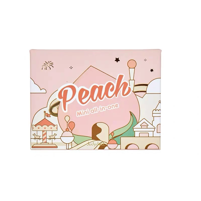 Палетка теней и лица Judydoll Orange Fruit — компактная румяна и хайлайтер, Strawberry Peach Grape