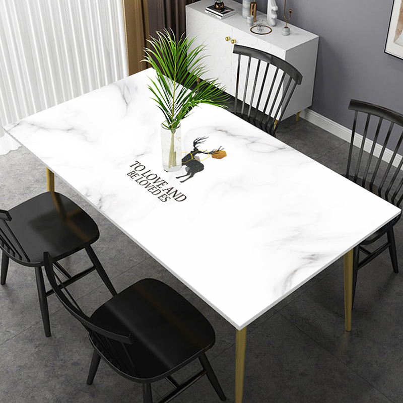 Tablecloth waterproof oilproof no-wash PVC rectangular dining table home high-grade simple modern Nordic light luxury coffee table mat