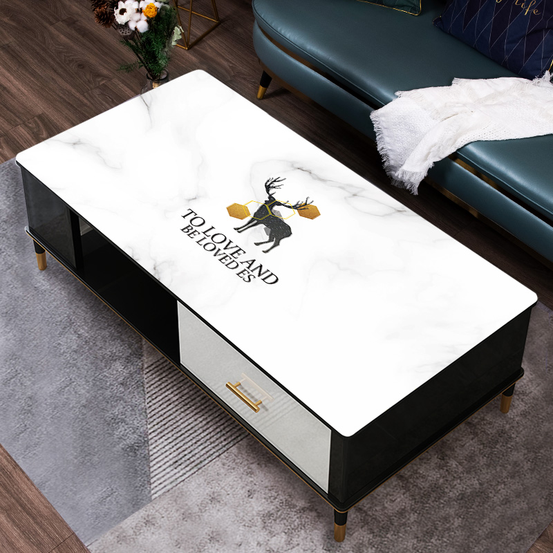 Tea table cushion table cloth waterproof and oil-free anti-burn and burn-proof net red cover cloth minimalist Nordic ins light lavish leather table cushion