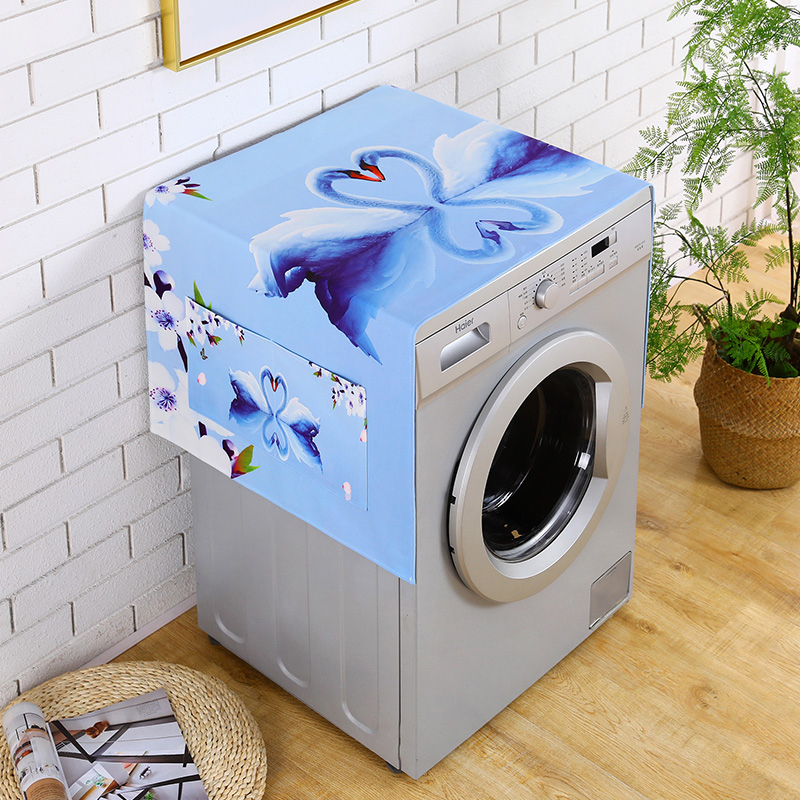 Washing machine anti-dust cover waterproof sunscreen cover cloth roller Hail Siemens small swan universal single door refrigerator dust cover
