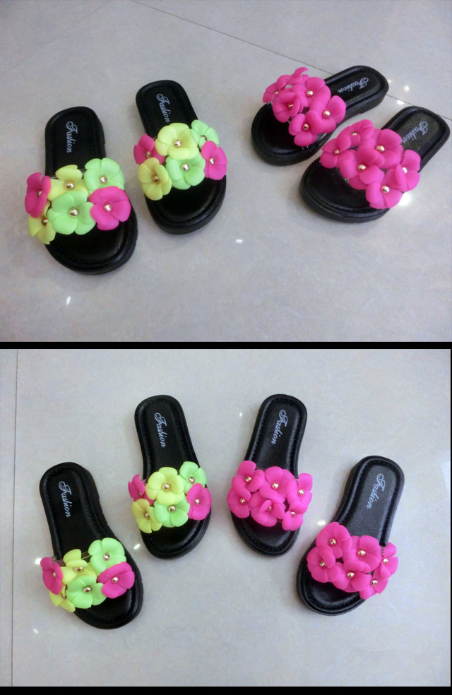 Pantoufles enfants en autre pour été - semelle caoutchouc antidérapant - Ref 986370 Image 10